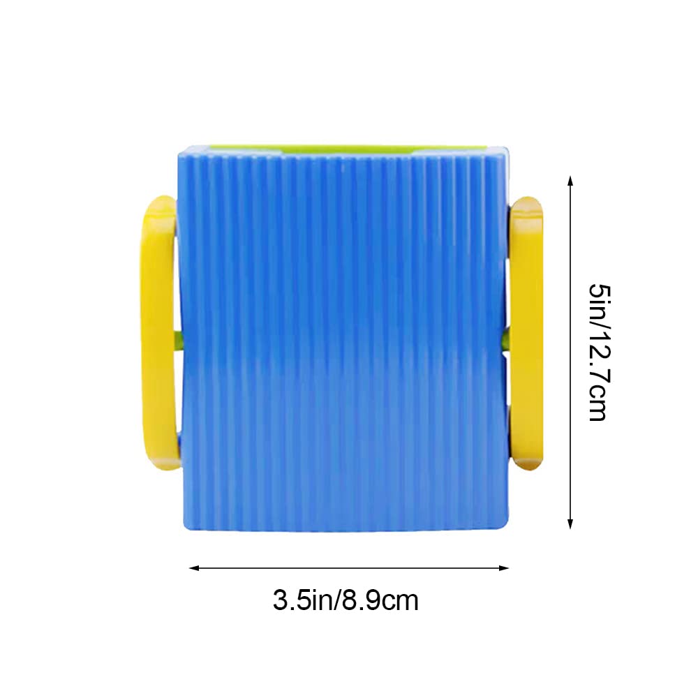 **No Squeeze Adjustable Juice Box Holder - LIUHUIZEYU Folding Milk Bag & Telescopic Cup Holder for Kids, No Spill (Blue) - Perfect for School Lunches, Picnics & Travel**