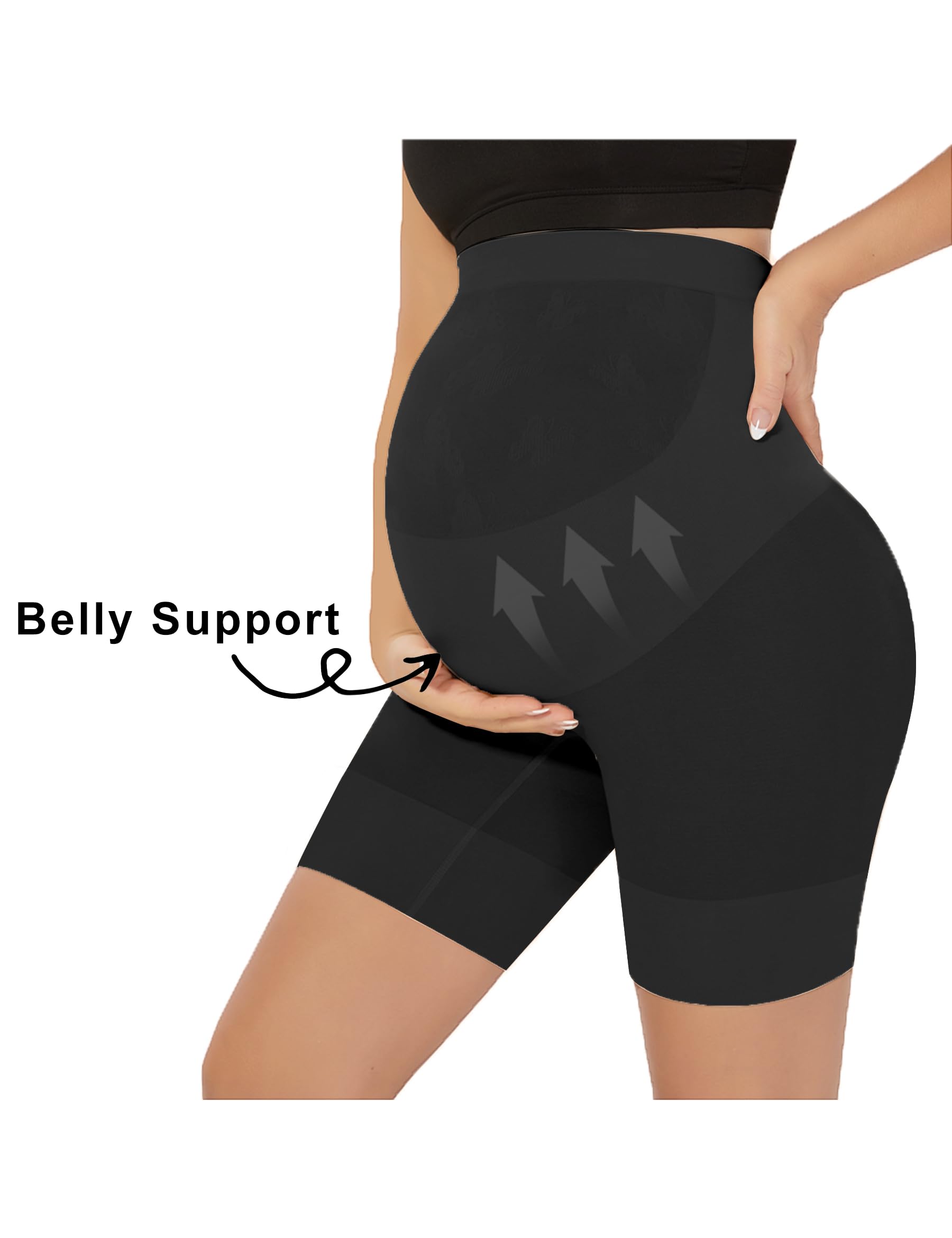 Narcissus Bump Proud Seamless Maternity Shapewear - Mid-Thigh Support Underwear for Pregnancy & Postpartum - Perfect for Baby Showers, Maternity Photos & Everyday Comfort