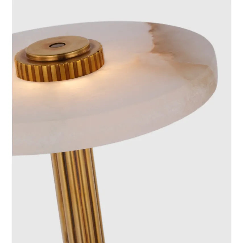 Arden 9 Rechargeable Accent Lamp - Antique Brass Finish - Portable Table Light for Bedroom, Living Room & Outdoor Decor - Dimmable LED Night Light