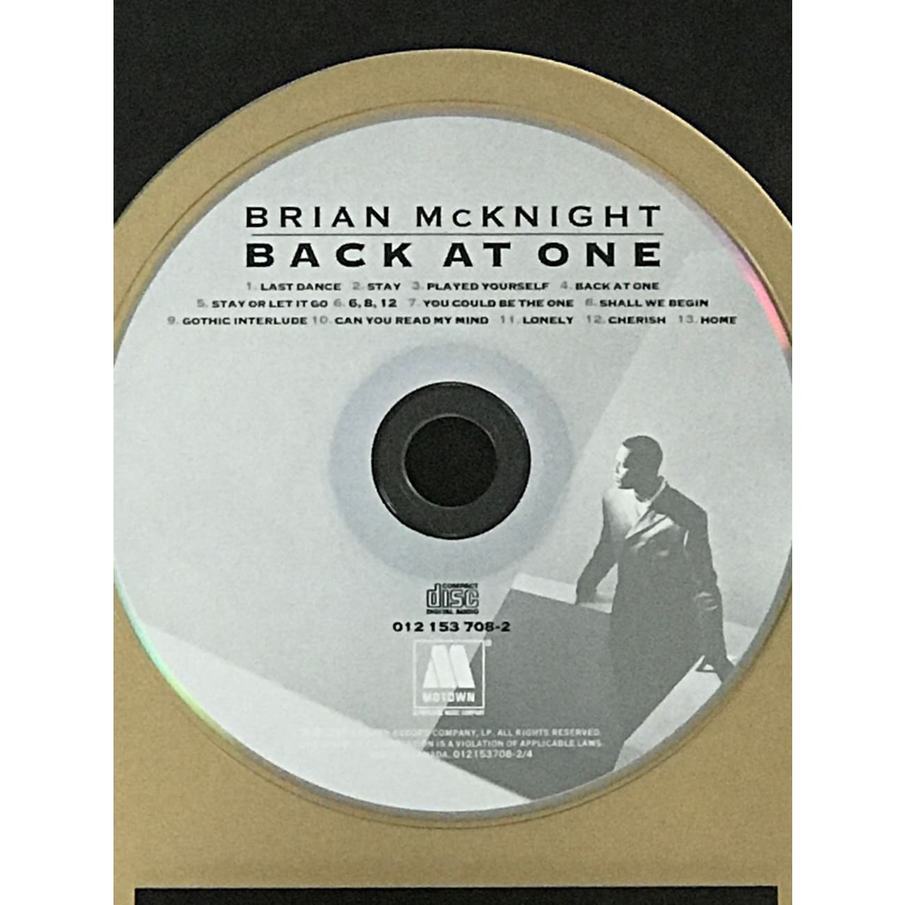 Brian McKnight 'Back At One' CRIA Gold Album Award - Rare Collectible Music Memorabilia for Fans & Collectors | Perfect for Display in Music Rooms, Studios, or as a Gift for R&B Enthusiasts