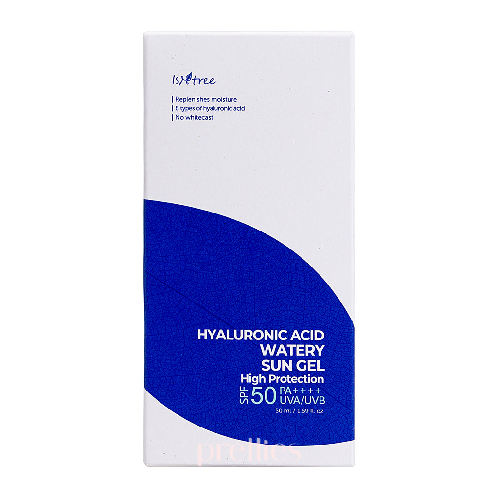 Isntree Hyaluronic Acid Watery Sun Gel SPF50+ PA++++ 50ml - Hydrating Sunscreen for Face, Lightweight & Non-Greasy - Perfect for Daily Use, Outdoor Activities & Sensitive Skin