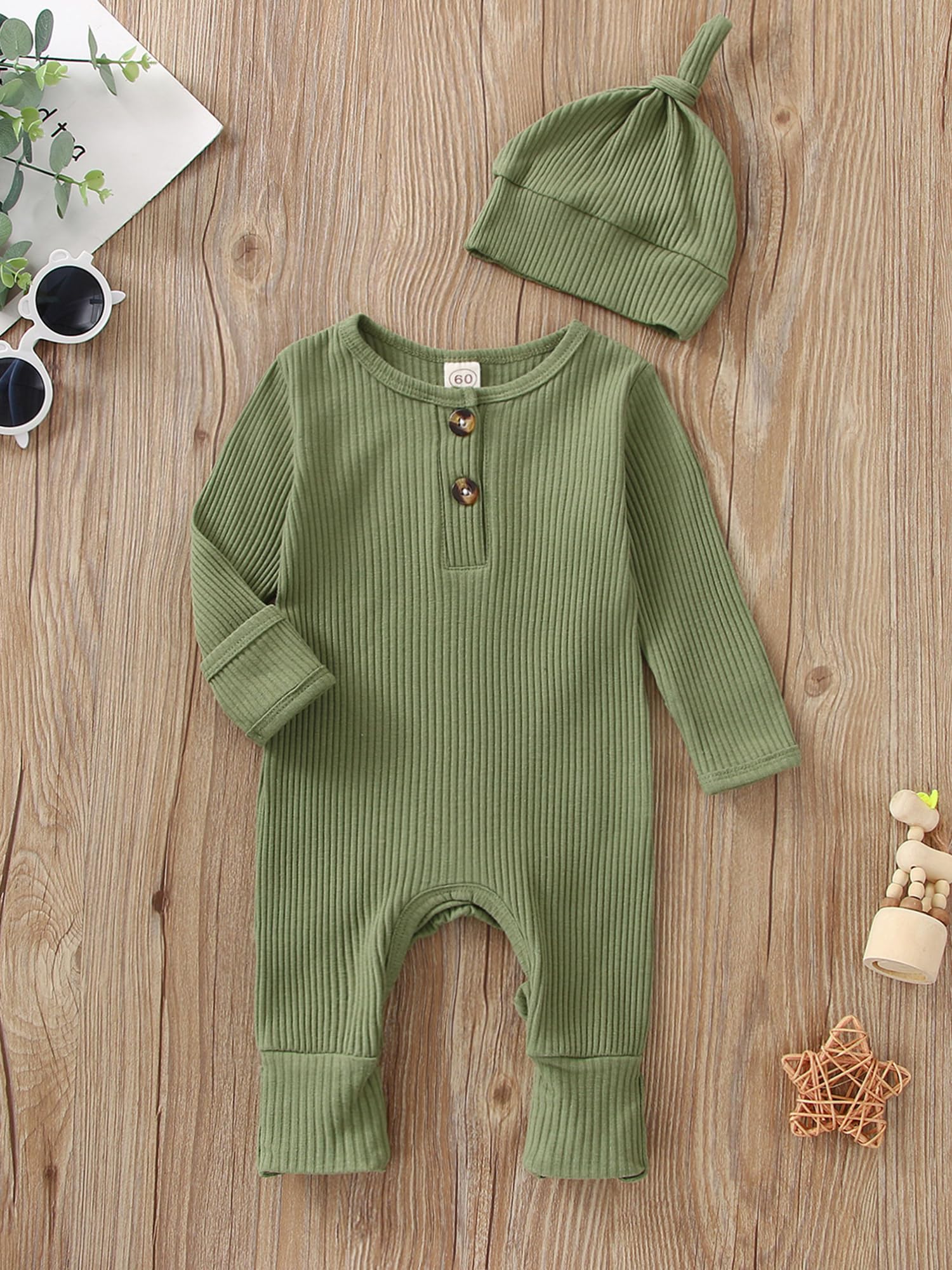 Adorable Baby Knit Ruffle Romper Outfit for Boys & Girls - Newborn Coming Home Clothes 0-18 Months | Perfect for Photoshoots, First Outings & Special Occasions