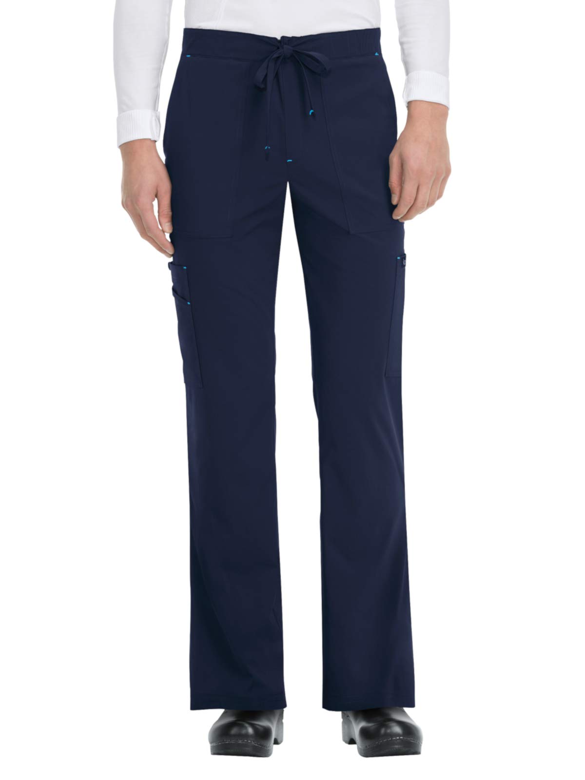 KOI Basics for Men 605 Luke Stretch Comfort Fit Chino Pants - Navy Blue, Medium Tall Size - Perfect for Office, Casual Wear & Travel