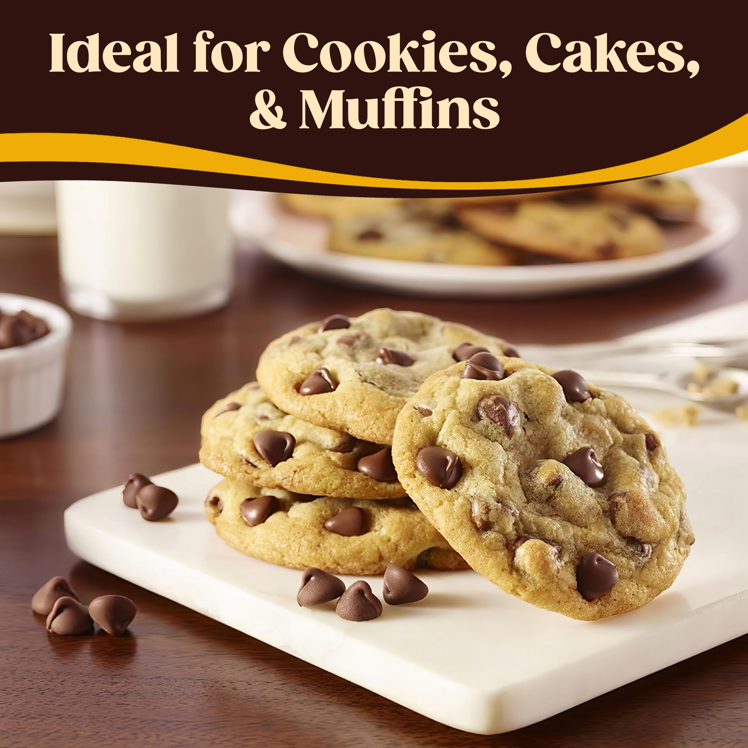 Hershey's Semi-Sweet Chocolate Baking Chips 1lb (16oz) - Premium Quality for Cookies, Muffins & Desserts | Ideal for Baking, Melting & Decorating | Perfect for Home Bakers & Professional Chefs