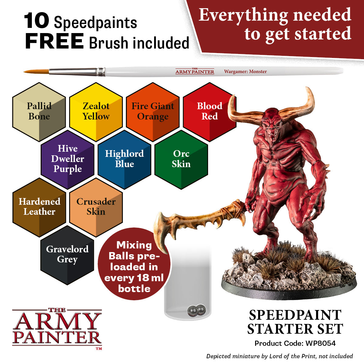 Speedpaint Starter Set - 12 Premium Acrylic Paints for Miniatures & Models - Fast Drying, High Pigment - Perfect for Warhammer, D&D, and Tabletop Gaming