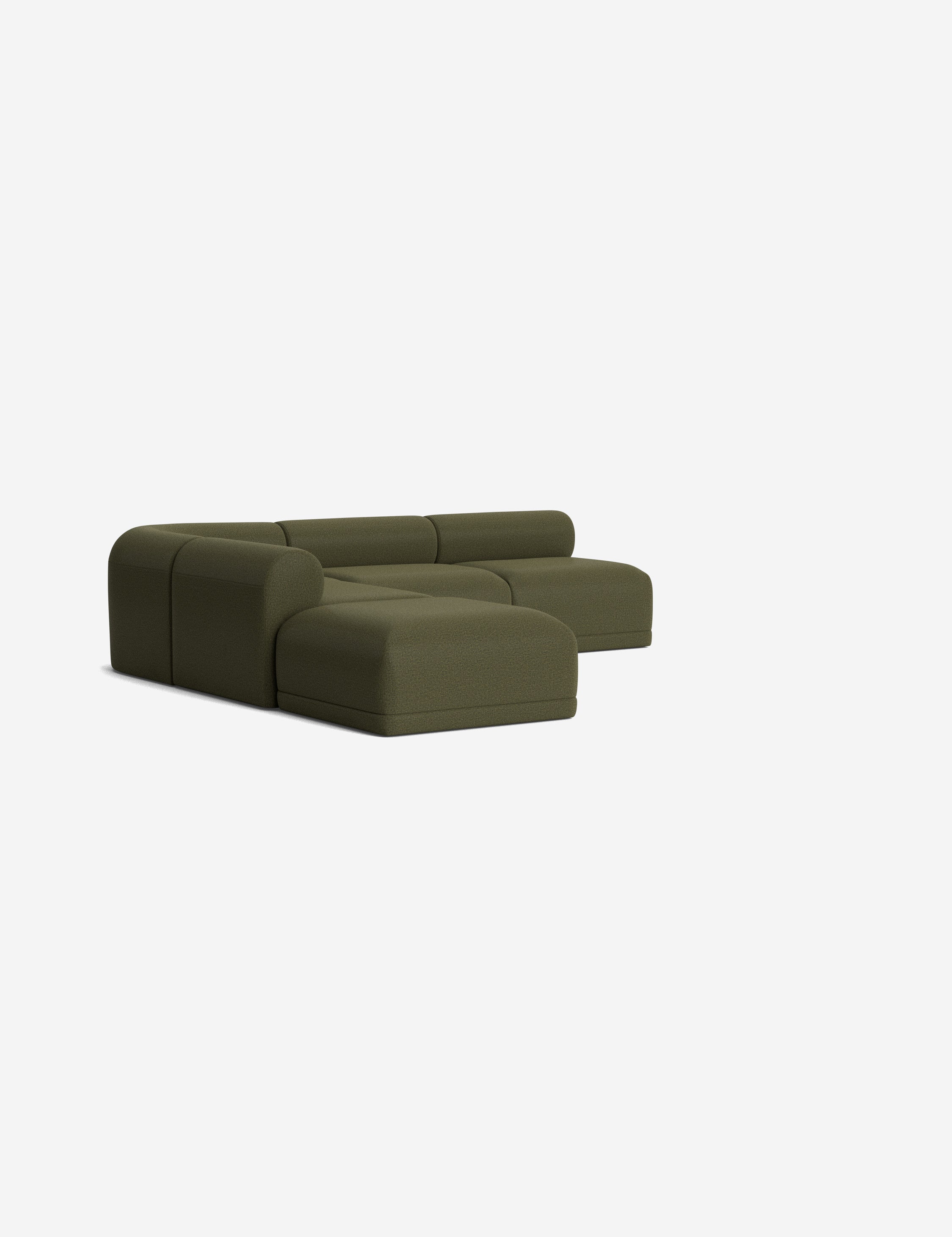Modern Carson Sectional Sofa with Ottoman - Comfortable L-Shaped Couch for Living Room, Family Room & Home Theater - Perfect for Relaxing, Entertaining & Movie Nights