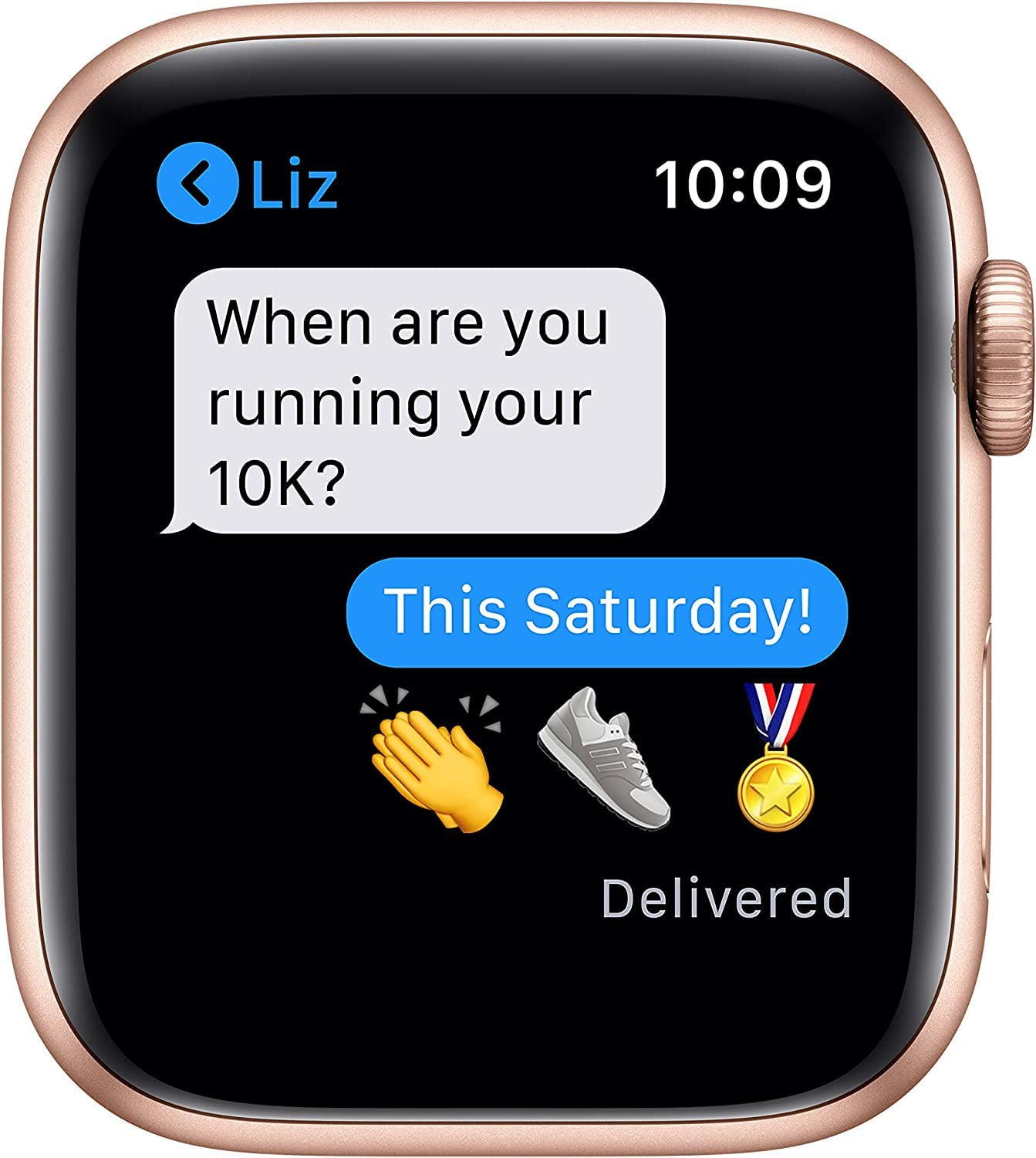 Apple Watch Series 6 (GPS, 44mm) - Gold Aluminum Case with Pink Sand Sport Band (Renewed) | Smartwatch for Fitness Tracking, Heart Rate Monitor & iPhone Compatibility | Perfect for Workouts, Running & Daily Wear