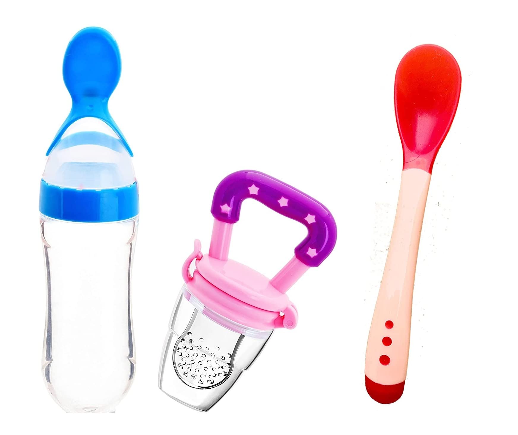 Silicone Baby Fruit Feeder Pacifier - Safe Teething Nibbler for Infants 4+ Months - BPA-Free Chewable Fruit Nipple for Healthy Snacking - Multicolor 7-Pack - Ideal for On-the-Go Feeding & Soothing Teething Pain