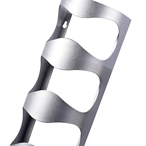 Stainless Steel Wall Mount Wine Bottle Holder Rack - Space Saving Hanging Wine Storage for Kitchen, Bar, or Dining Room Decor
