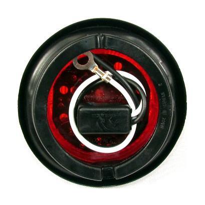 2 1/2 Inch Round Red LED Marker Light - 24V DC, 13 High-Intensity LEDs, Waterproof & Durable for Trucks, Trailers, Boats & Emergency Vehicles (Perfect for Road Safety & Night Visibility)