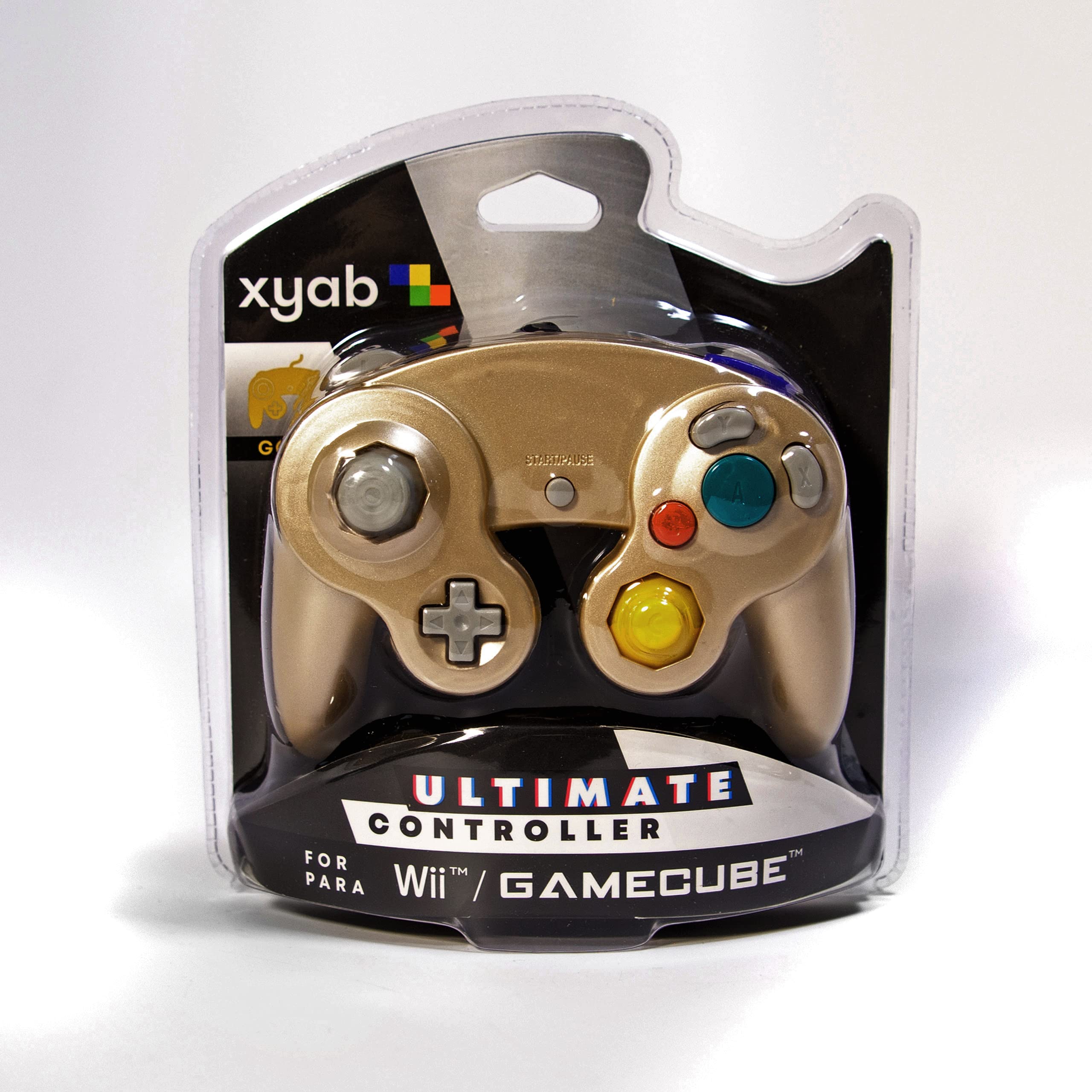 XYAB Ultimate NGC Joystick Controller for Nintendo GameCube - Gold Edition | Wireless Gamepad for Super Smash Bros & Mario Kart | Perfect for Retro Gaming & Tournament Play
