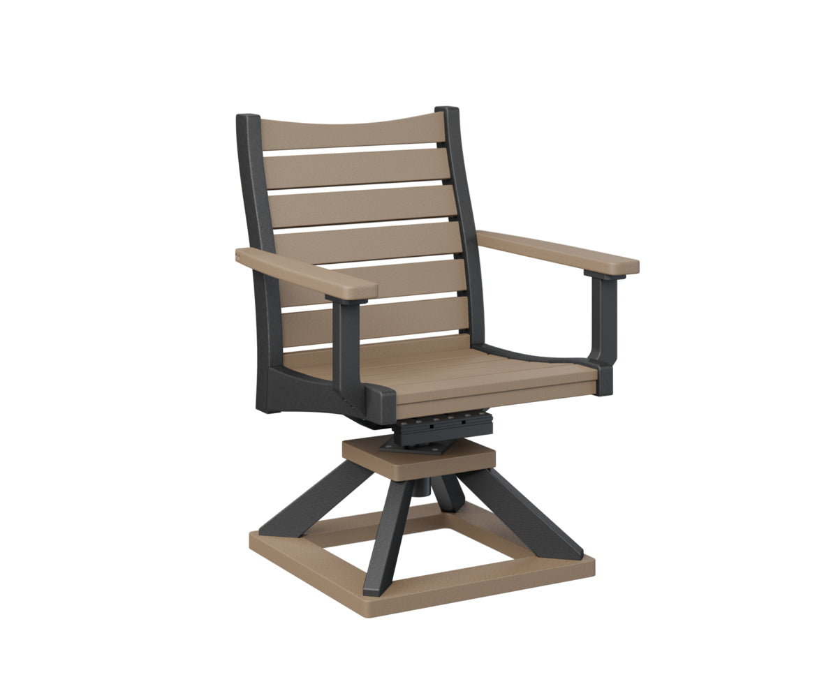 Berlin Gardens Bristol Swivel Rocker Dining Chair - Patio, Garden, Porch & Outdoor Relaxation - Comfortable Rotating Rocking Chair for Dining & Lounging