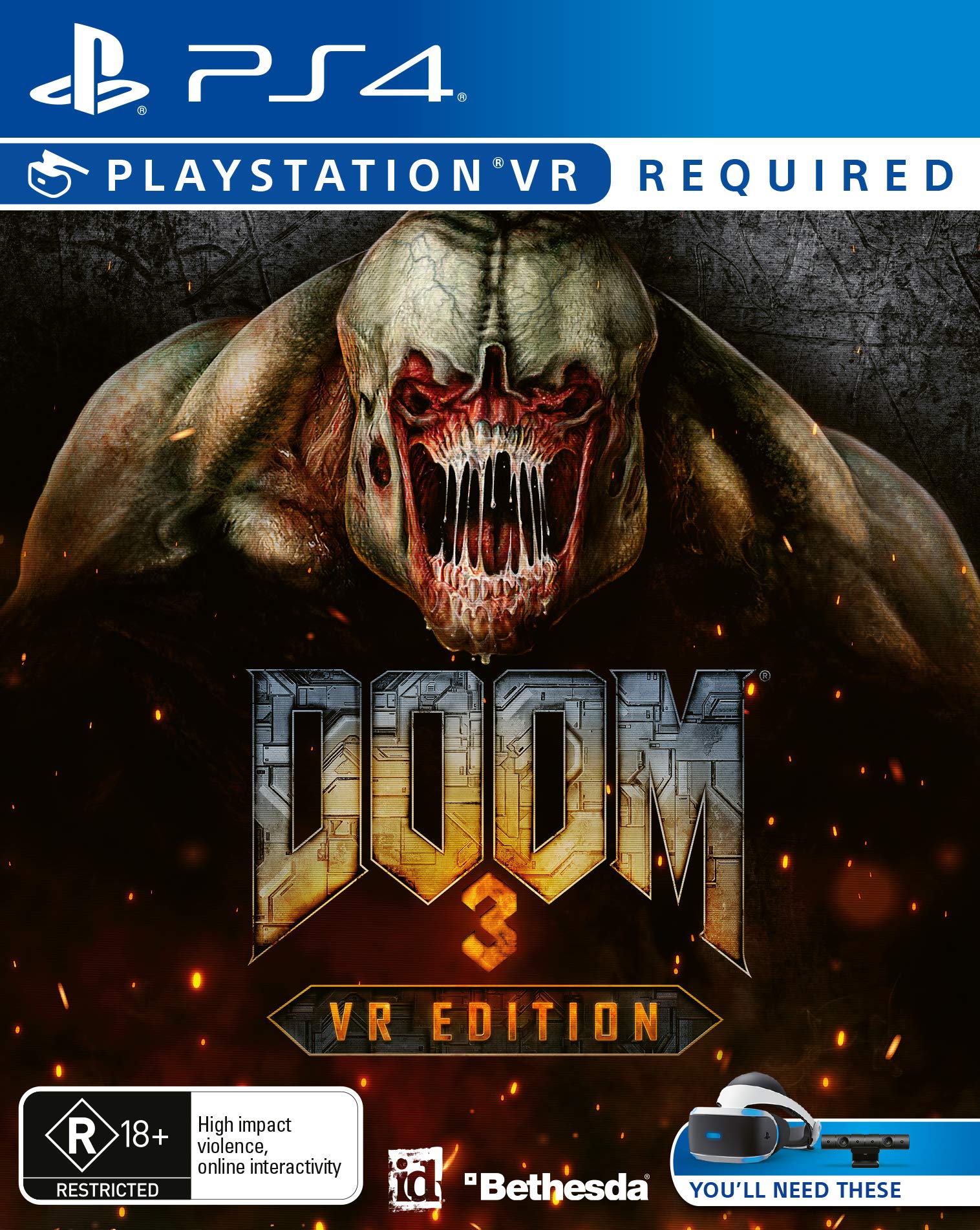 Doom 3 VR Edition for PlayStation 4 (PS4) - Brand New Sealed Game | Horror Survival Action Adventure | Perfect for Gaming Nights & VR Enthusiasts