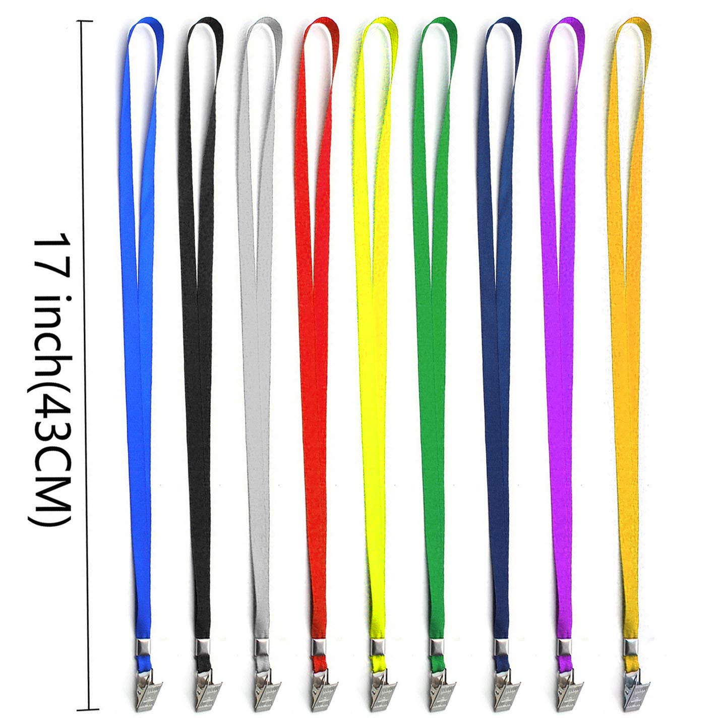 Red Nylon Lanyards with Bulldog Clip - 50 Pack for ID Badges & Security