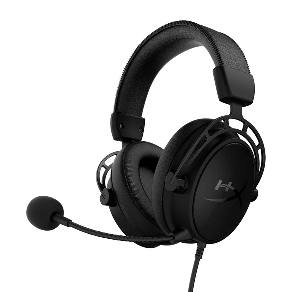 HyperX Cloud Alpha S Gaming Headset - Wired PC Headphones with 7.1 Surround Sound, Dual Chamber Drivers, Bass Adjustment & Noise Cancelling Mic (Black) - Perfect for Competitive Gaming, Streaming & Online Meetings
