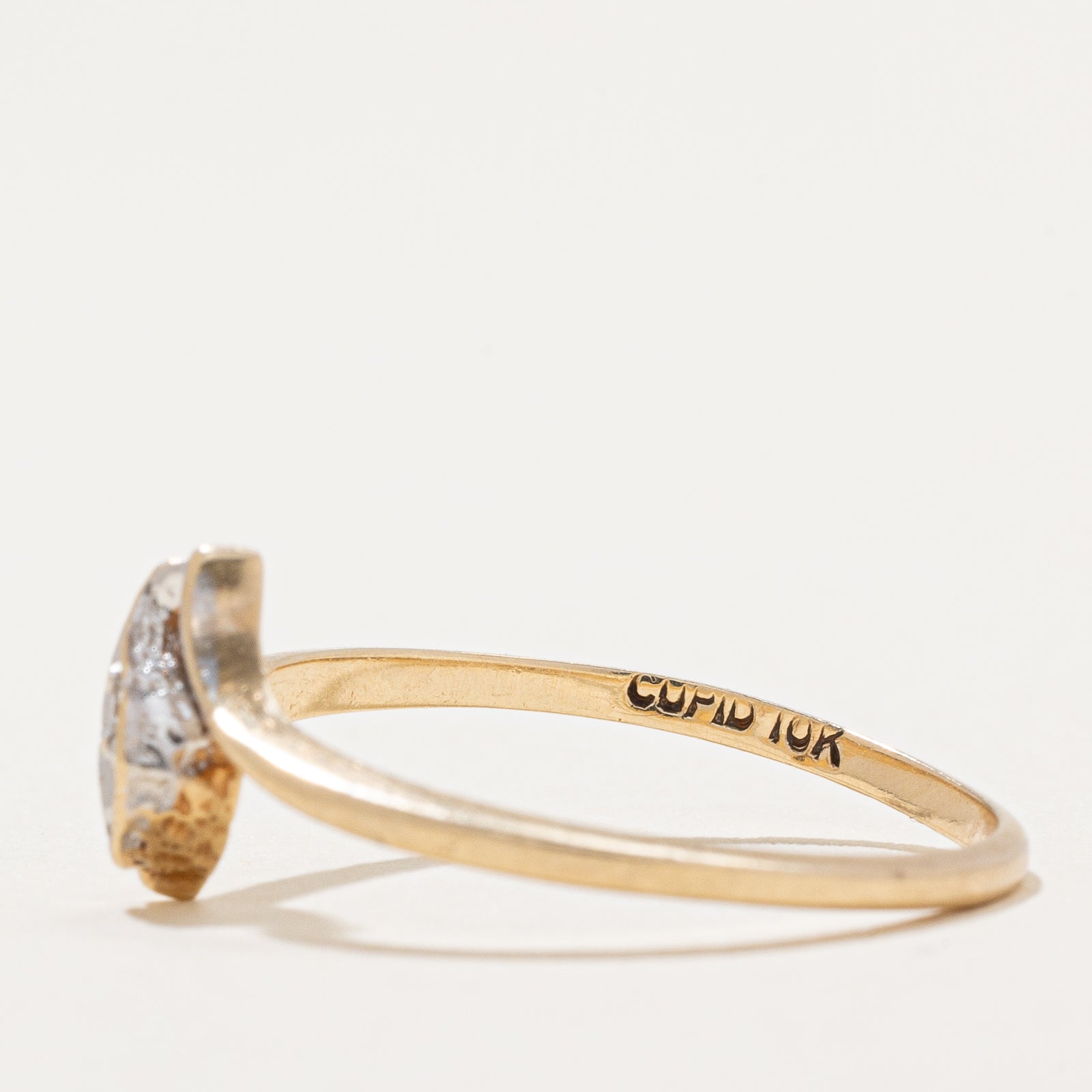 0.02ctw Diamond Bypass Ring - Size 6 | Elegant Stackable Wedding Band, Anniversary Gift for Her | Perfect for Bridal Jewelry, Proposals & Special Occasions