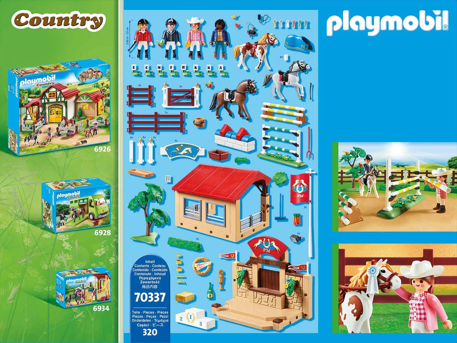 PLAYMOBIL Country Large Equestrian Tournament 70337 - Premium Horse Riding Playset for Kids | Perfect for Imaginative Play & Equestrian Adventures