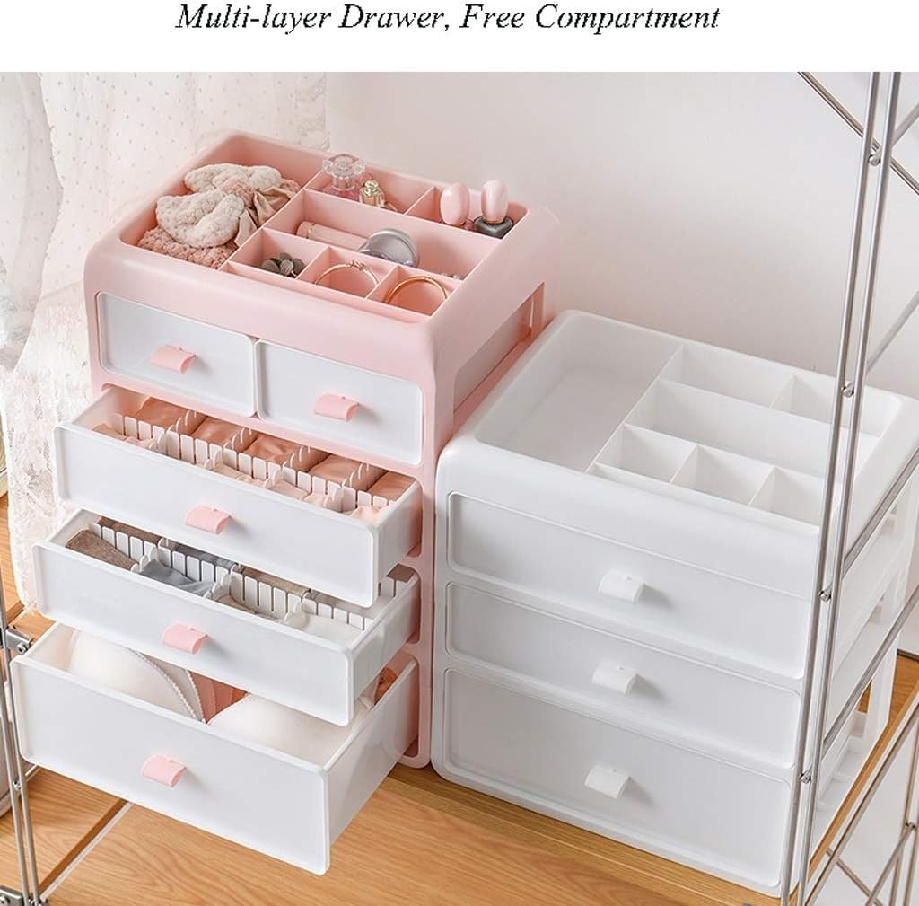 4-Tier White Plastic Storage Cabinet - Organizer Wardrobe Drawer for Home, Office & Closet Organization - Perfect for Bedroom, Bathroom, and Kids' Room Storage Solutions