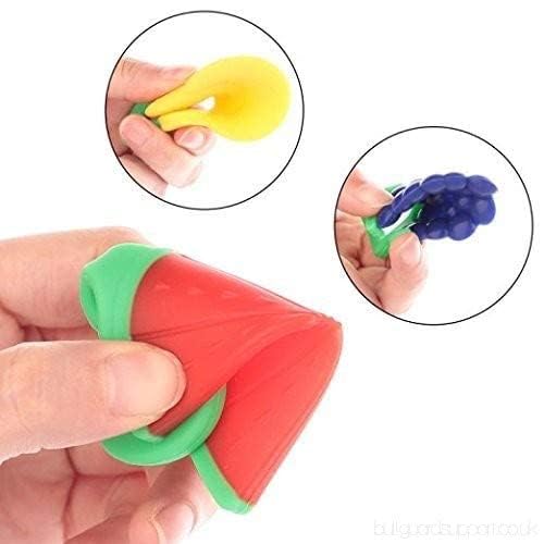 Kritiu Fruits Teether & Teether Combo - BPA-Free Silicone Baby Teething Toy for 0-12 Months | Soft & Safe Infant Gum Massager | Red Watermelon & Peach Design | Perfect for Soothing Sore Gums at Home or On-the-Go