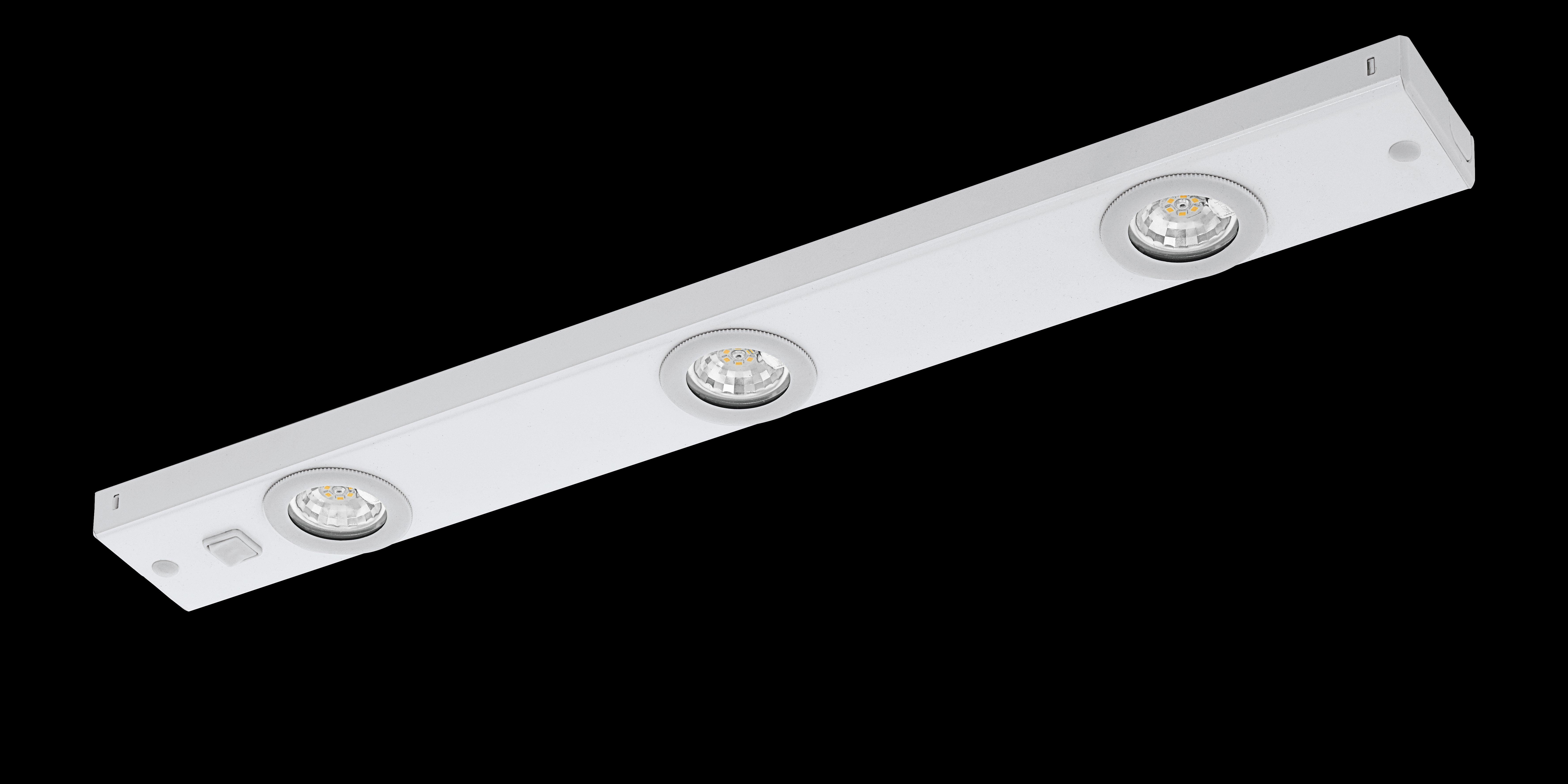 Eglo Kob LED Under Cabinet Lighting - 60cm White LED Strip Light for Kitchen, Pantry & Closet - Dimmable, Energy Efficient Task Lighting