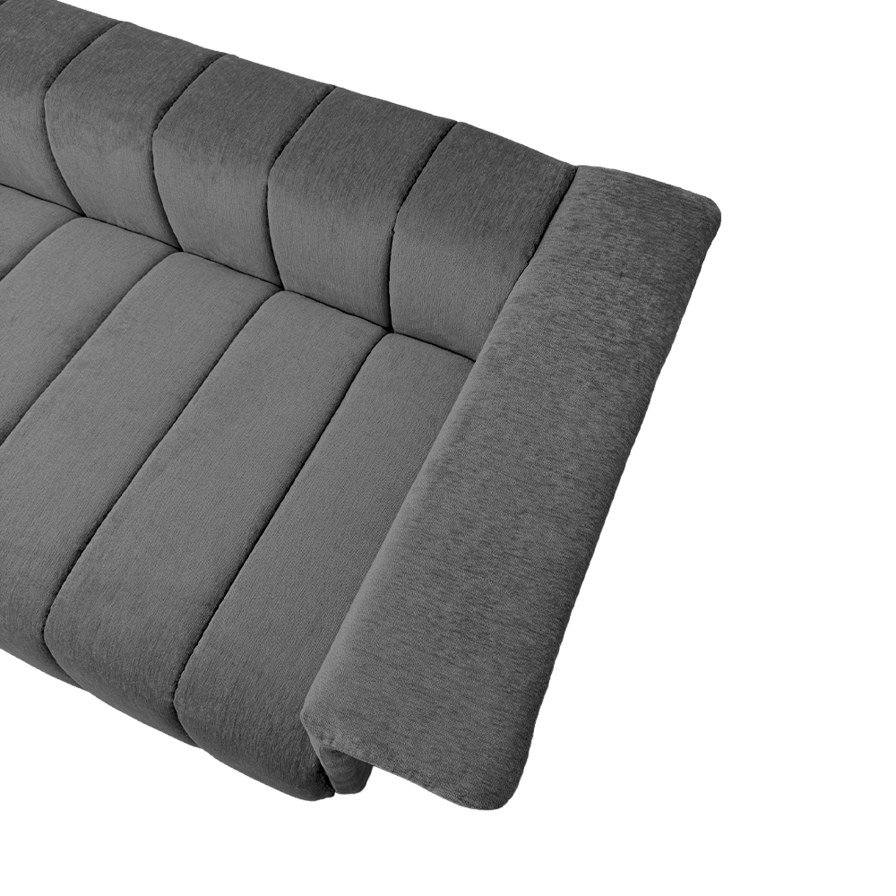 Luxury Marlon Velvet Chaise Sectional Sofa - Modern Upholstered Living Room Furniture for Small Spaces | Perfect for Apartments, Lofts & Home Theater Seating