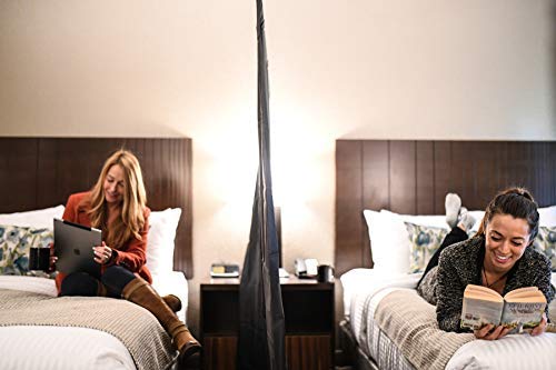 Portable Room Divider Screen - Foldable Privacy Partition for Classrooms, Offices, Clinics & Travel - Easy Setup No Tools Needed - Black - Perfect for Health Screenings, Biometric Tests & Social Distancing