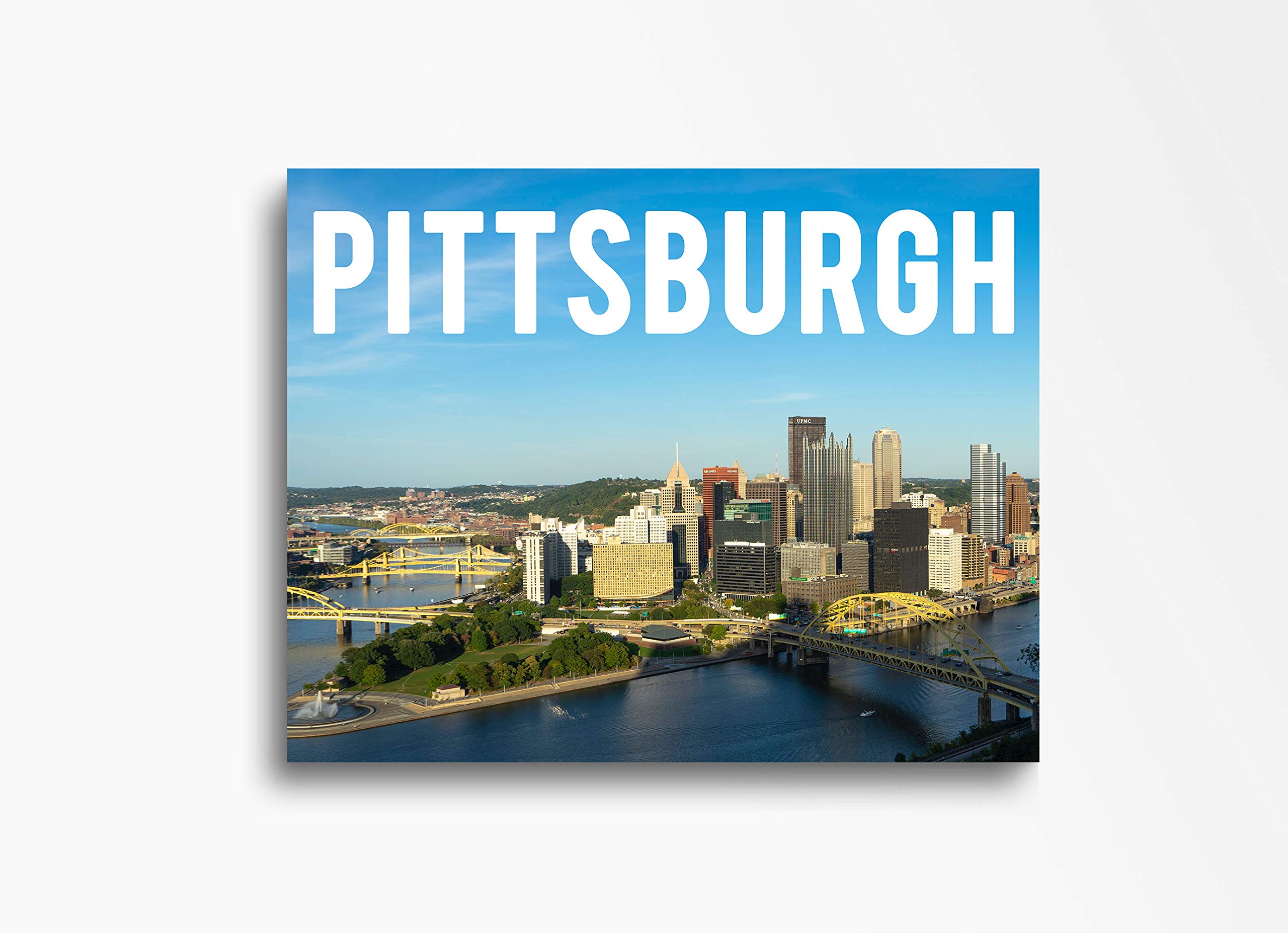 Pittsburgh Downtown Skyline Canvas Wall Art - 30x40 Inches Cityscape Print for Home Decor - Perfect for Living Room, Bedroom, Kitchen & Office - Ready to Hang Urban Wall Decor for Modern Interior Design