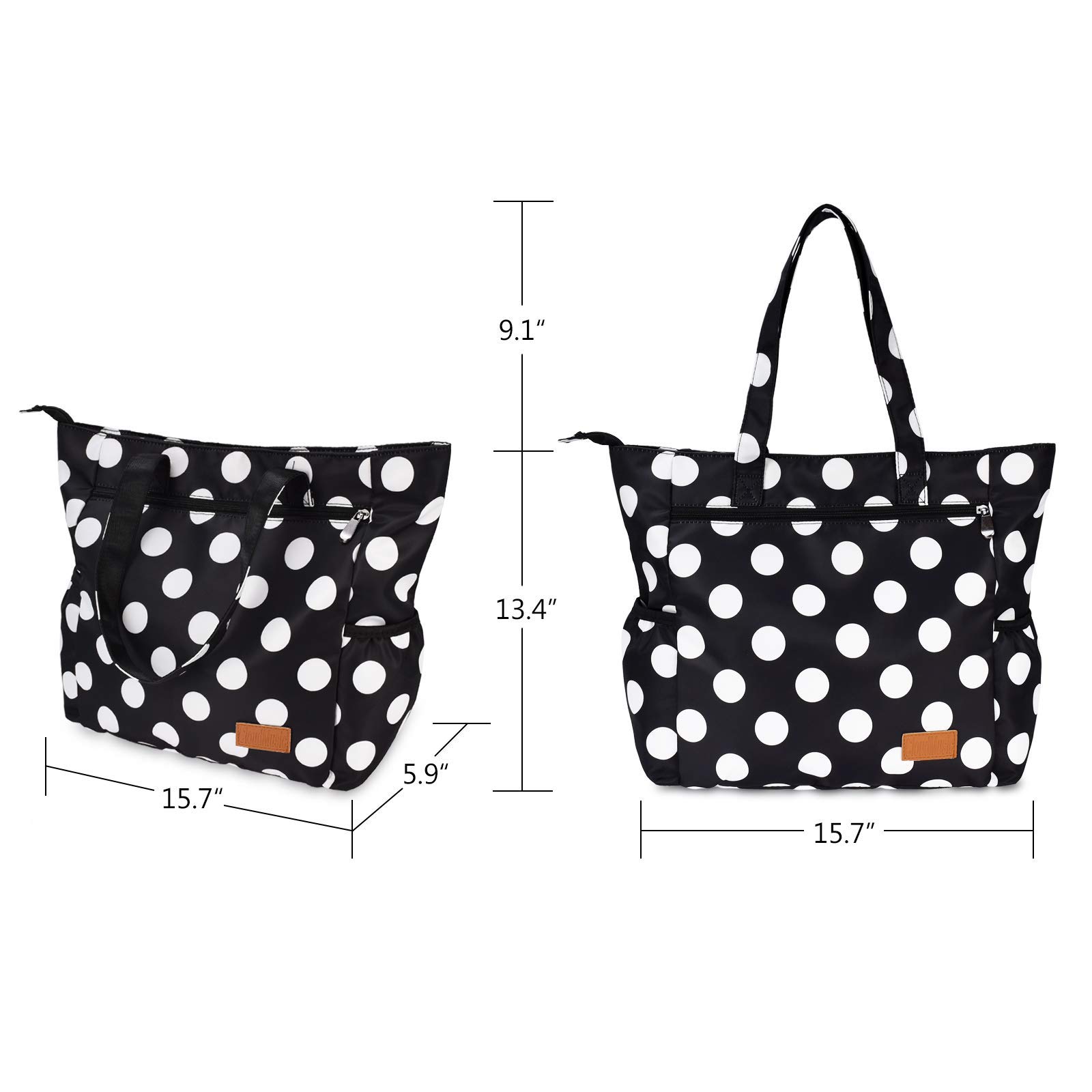 CLOUDMUSIC Large Waterproof Shoulder Tote Bag for Women - Perfect for Nurses, Teachers, Work, Gym, Travel & Beach - Spacious & Durable Everyday Carryall