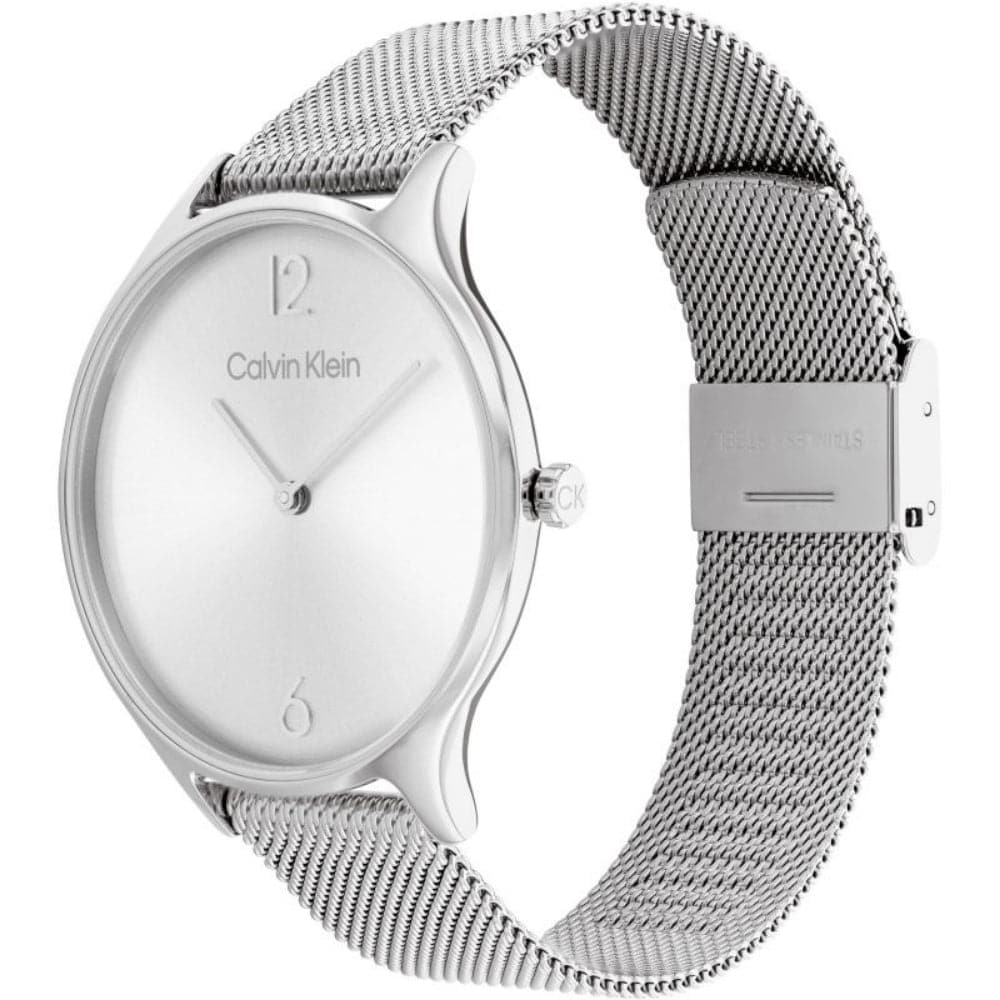 Calvin Klein Women's Silver Dial Watch with Milanese Strap - Model 25200001 | Elegant Fashion Accessory for Office, Party & Everyday Wear
