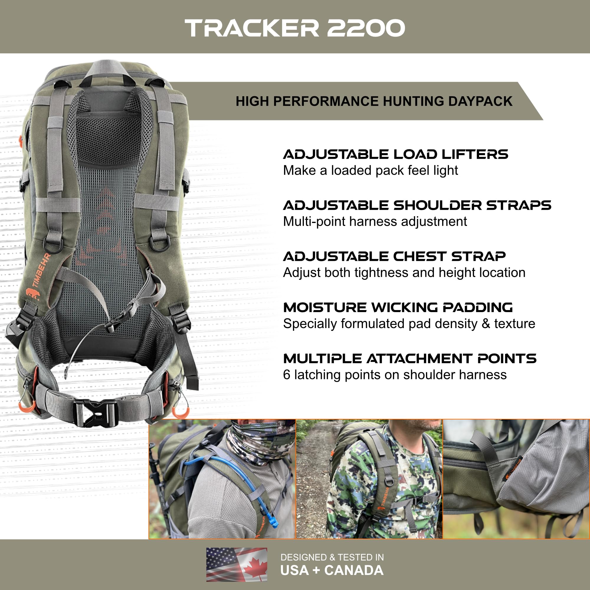 Tactical Hunting Backpack with Rifle & Bow Holder - Waterproof Lightweight Daypack with Rain Cover, YKK Zippers & Buckles - Durable Comfortable for Outdoor Hunting, Camping & Hiking Adventures