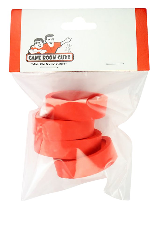 Premium Pinball Machine Flipper Rubber Set - 4 Red High-Performance Replacement Bands for Pinball Flippers - Perfect for Arcade Game Maintenance & Pinball Machine Repair