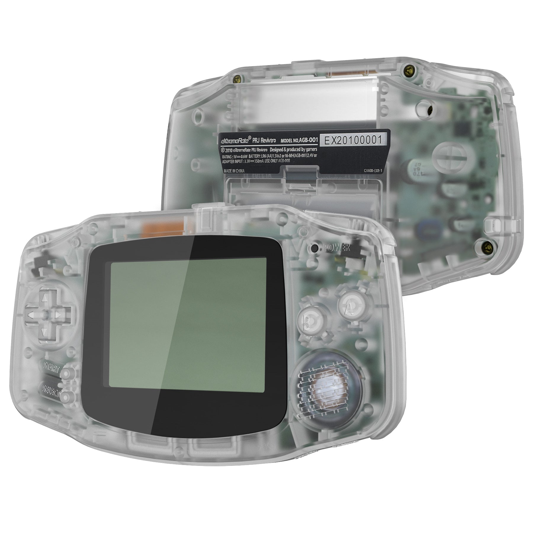 eXtremeRate IPS Ready Upgraded GBA Replacement Shell Kit with Buttons for Gameboy Advance - Compatible with IPS & Standard LCD Screens - Glow in Dark Green Shell - Perfect for Gaming Enthusiasts & Retro Console Modding