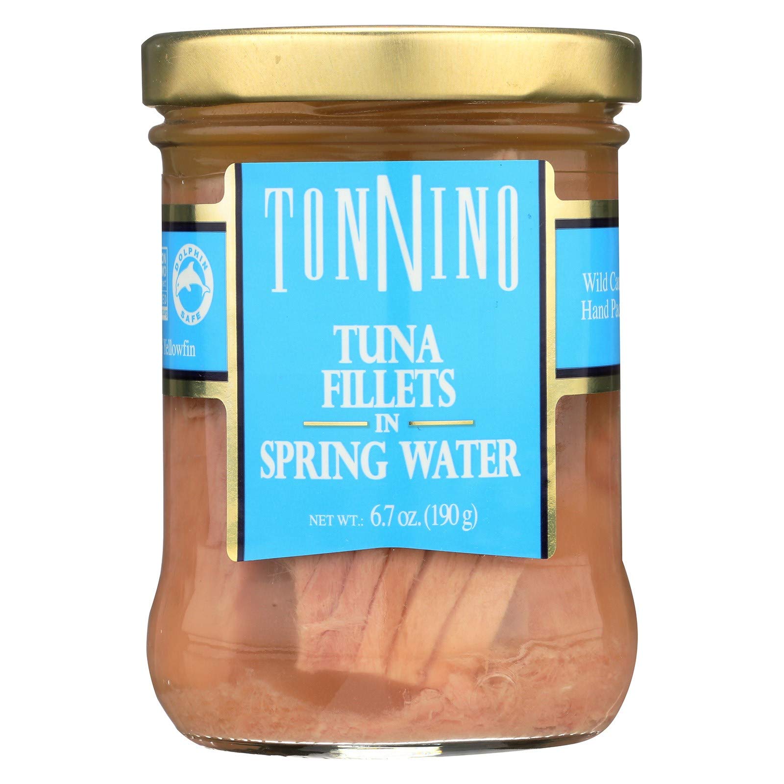 Premium Tonnino Tuna Fillets in Spring Water - 6.7 oz Jar (Pack of 2) - High Protein, Low Mercury, Keto & Paleo Friendly - Perfect for Salads, Sandwiches & Healthy Meal Prep