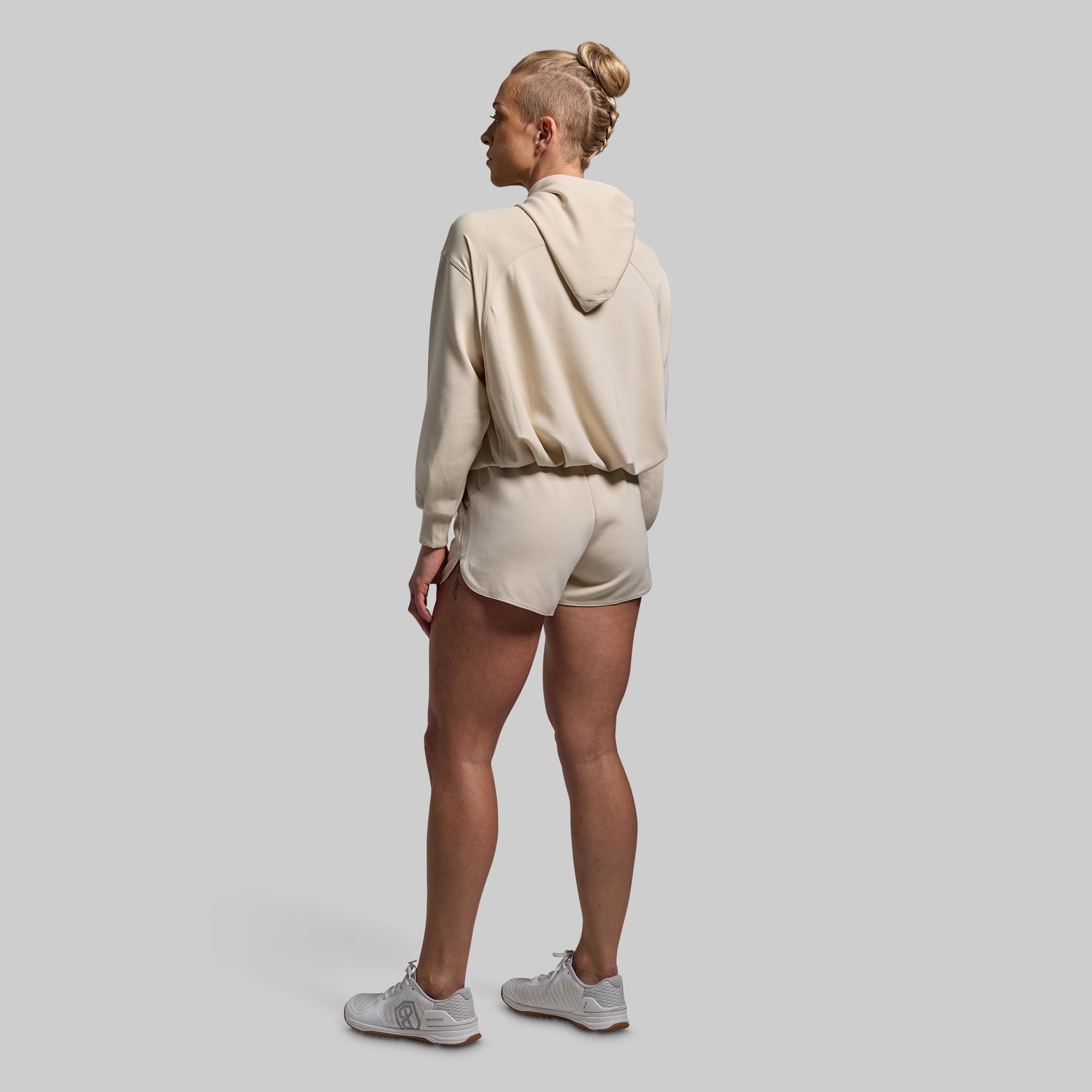 Lounge Lux Short Set (Oatmeal) - Soft & Comfortable Women's Pajama Shorts & Top Set for Summer Sleepwear, Loungewear, and Home Relaxation