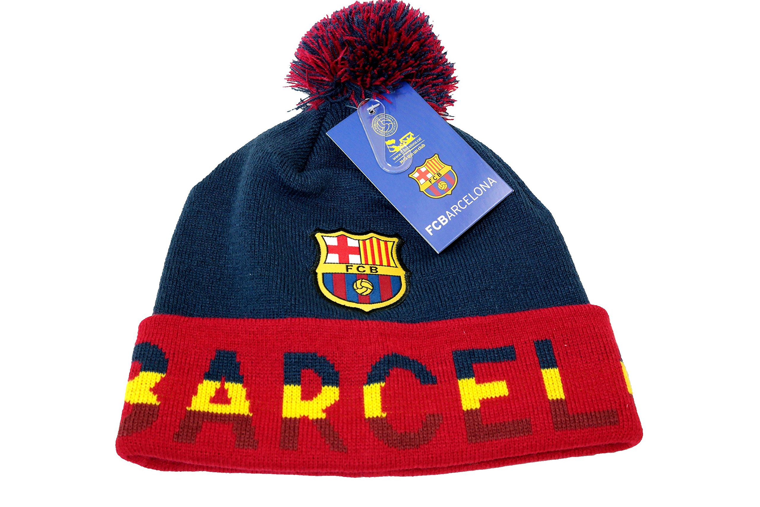 FC Barcelona Official Licensed Soccer Beanie - Authentic Team Logo Winter Hat for Men & Women - Perfect for Cold Weather Games, Outdoor Sports & Fan Gear
