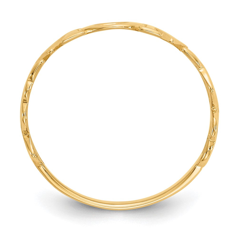 Elegant Gold Polished Mom Ring Model R424 - Perfect for Mother's Day Gifts, Anniversaries & Special Occasions