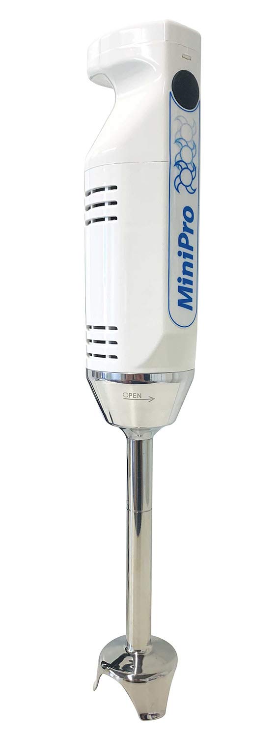 Dynamic MiniPro MX070.14 4 Qt. Immersion Hand Blender with Variable Speed Motor - 115V White - Perfect for Smoothies, Soups & Baby Food Prep