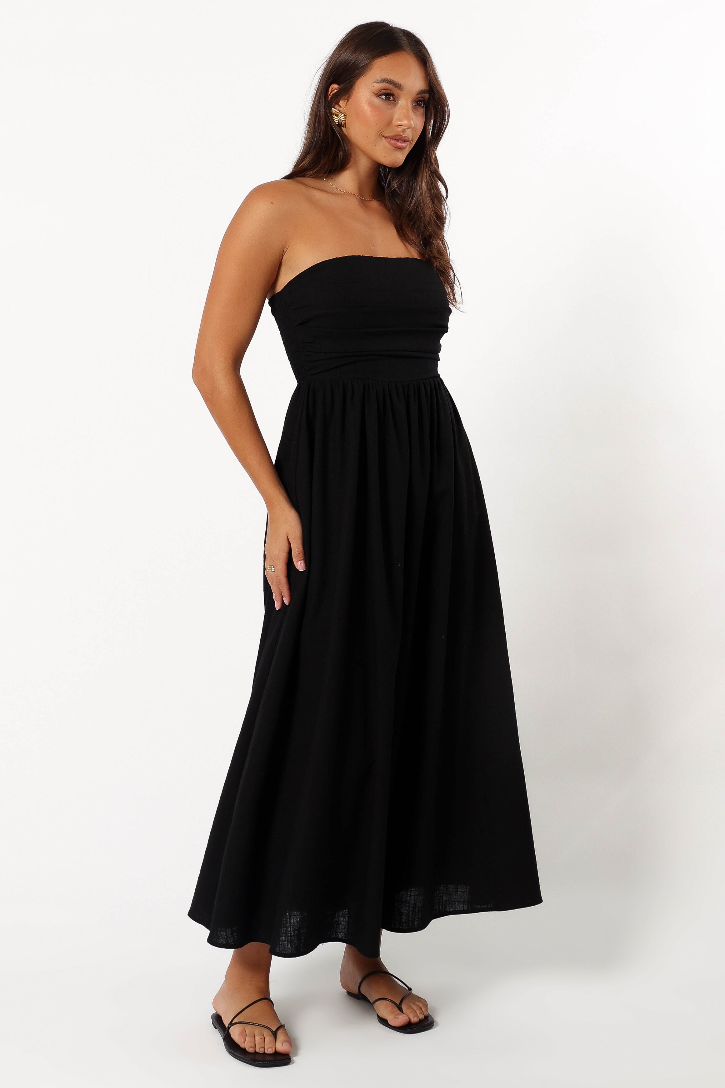 Kayt Strapless Dress - Black | Elegant & Comfortable for Parties, Weddings & Evening Events