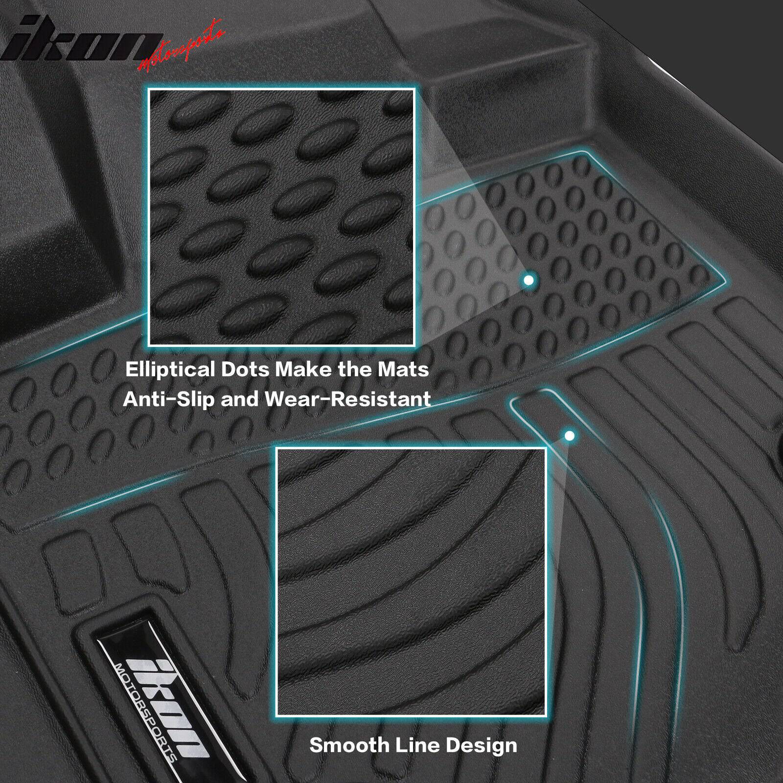 2024-2025 Chevrolet Trax & Buick Envista All-Weather Floor Mats - 3-Piece TPE Car Floor Liners Set - Non-Slip Black Interior Protector for SUV - Perfect for Road Trips, Winter Snow & Mud Protection