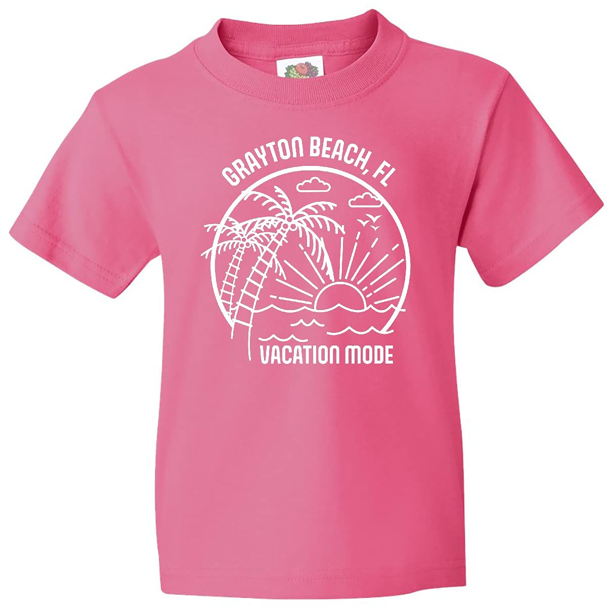 Inktastic Summer Vacation Mode Grayton Beach Florida Youth T-Shirt - Comfortable Kids Tee for Beach Trips, Family Vacations & Casual Wear