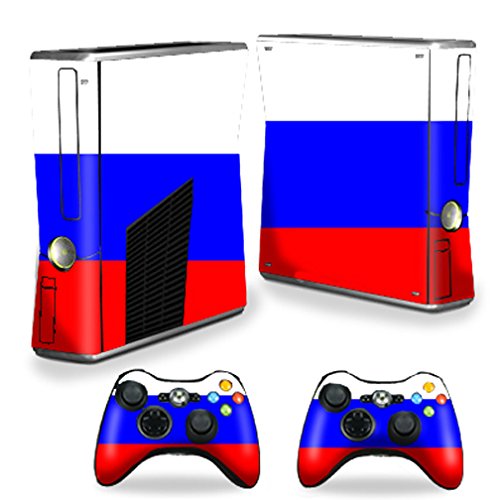 MightySkins Custom Skin Wrap Sticker for Microsoft Xbox 360 S Slim Console & 2 Controllers - Russian Flag Design | Protective Decal for Gaming Setup, Gift Idea for Gamers