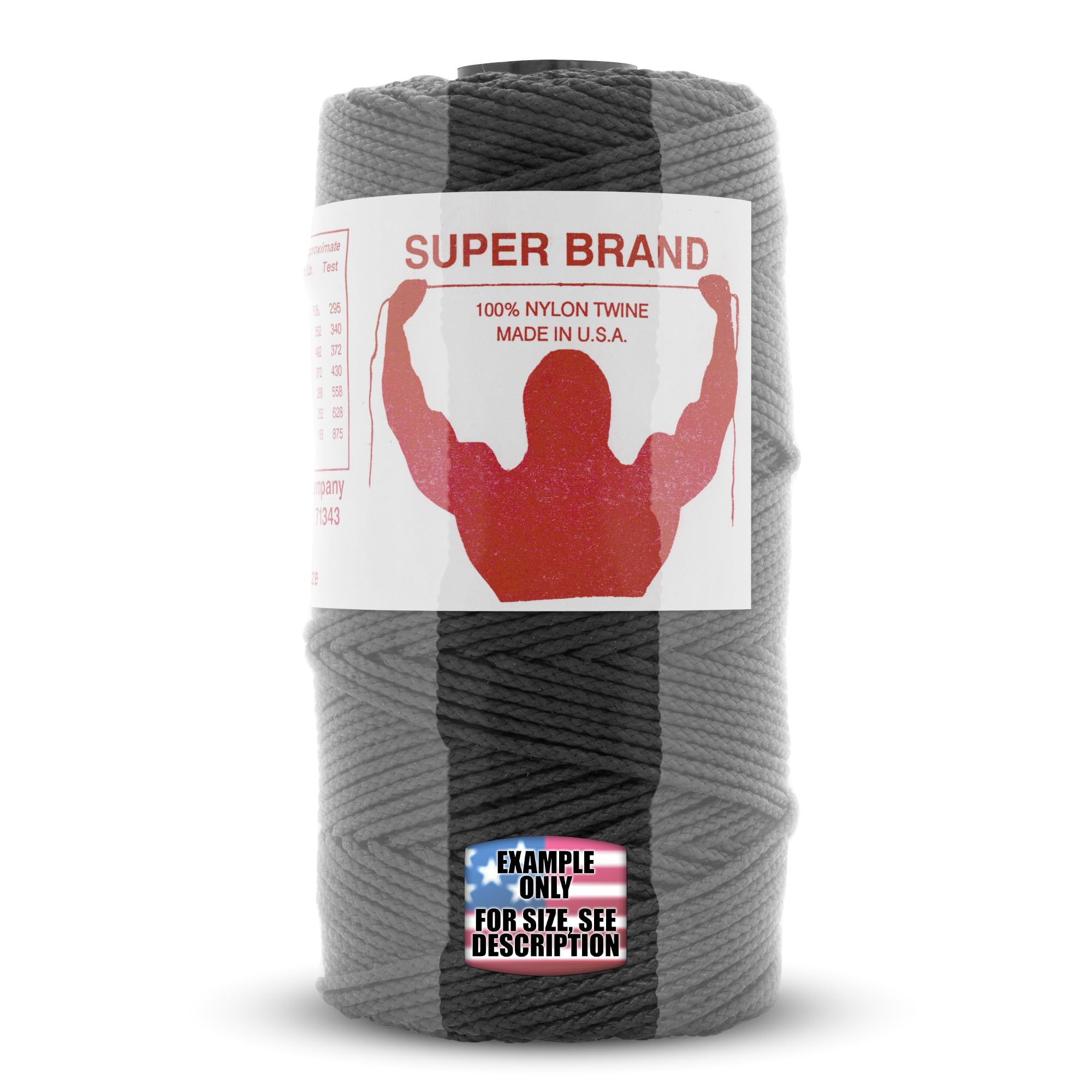 Premium Black Braided Nylon Twine #21 - 1 lb 6-Pack - Heavy Duty Tarred Fishing Line for Marine, Crafts & Outdoor Use - Perfect for Fishing Nets, DIY Projects, Camping & Gardening