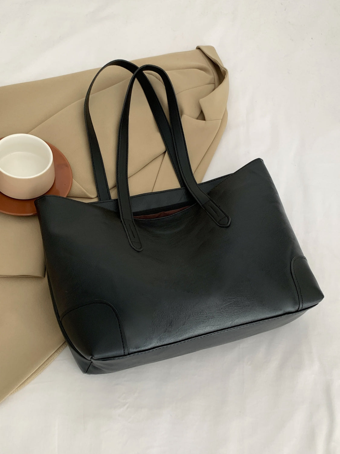 Premium PU Leather Tote Bag for Women - Stylish & Durable Medium Shoulder Bag - Perfect for Work, Travel & Everyday Use