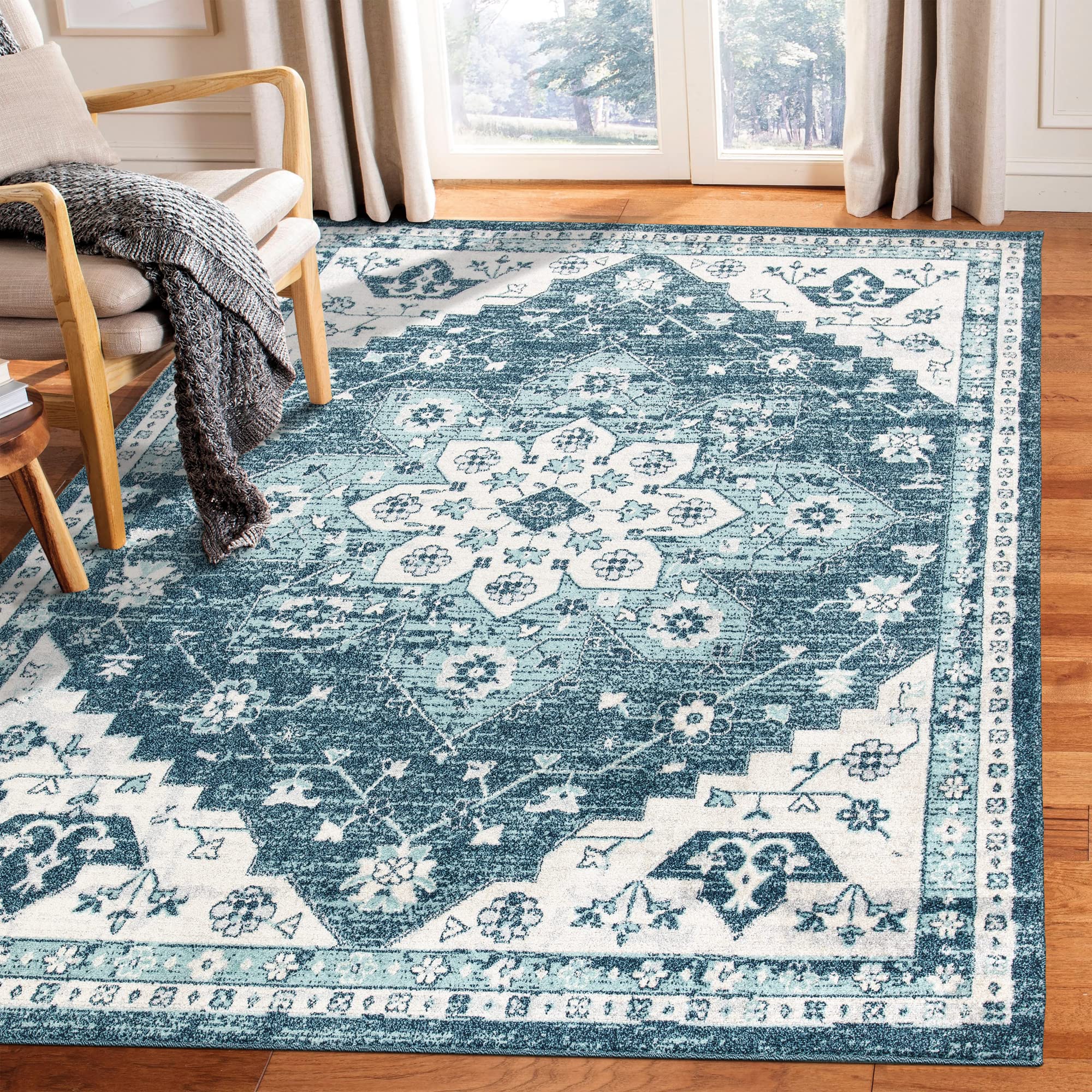 Signature Loom Natalie Oriental Area Rugs 8x10 - Premium Persian Living Room Rug - Luxury Turkish Carpet for Bedroom - Kashan Heriz Kirman Tabriz Design - Perfect for Home Decor, Office & Dining Room
