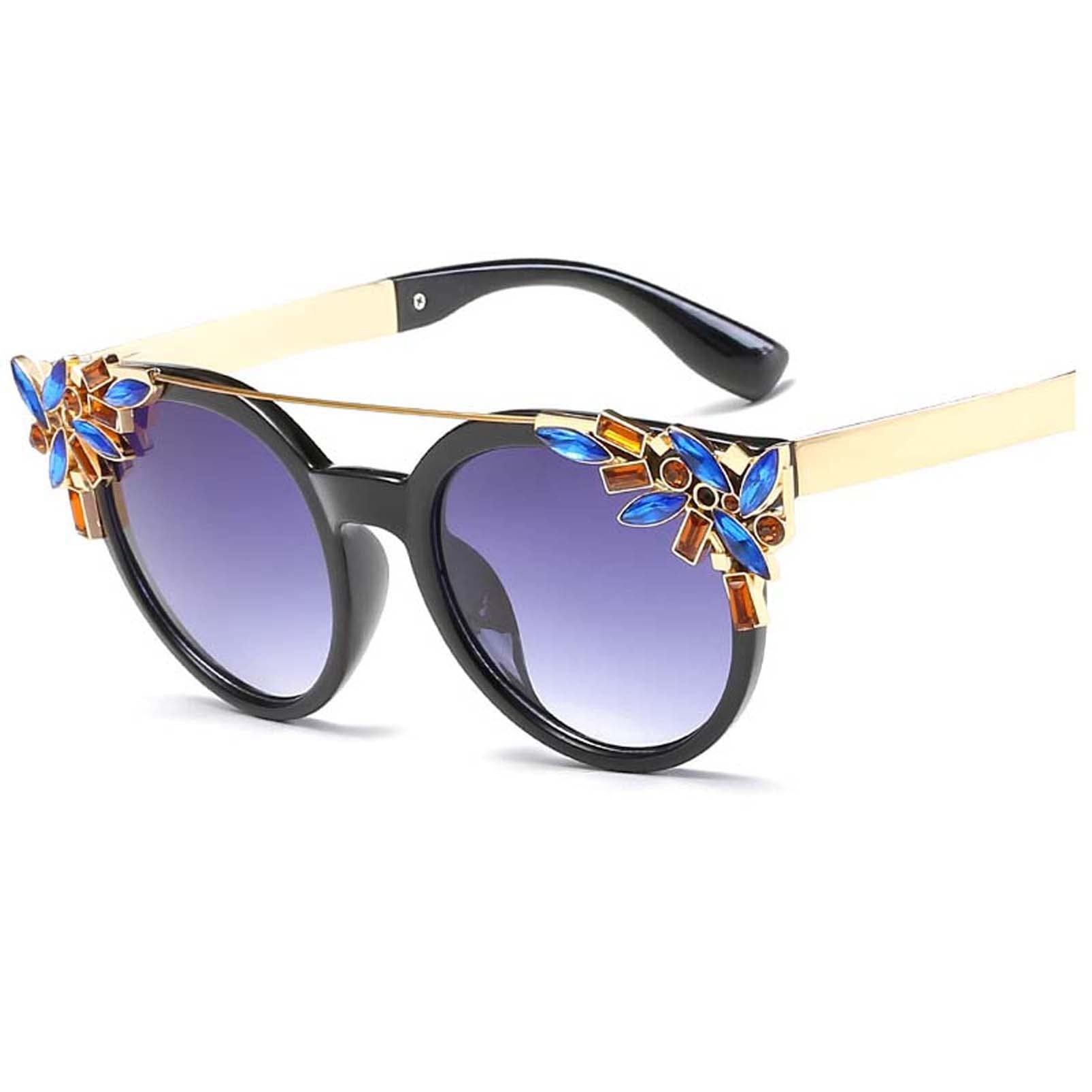 Stylish Women's Fashion Sunglasses for Outdoor & Holiday - UV Protection Mirrored Lenses (Color: A, Size: Medium) - Perfect for Beach, Travel, and Summer Activities