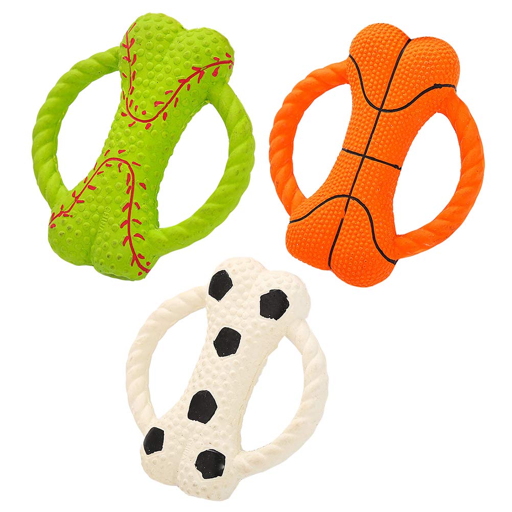 3Pcs Interactive Dog Chew Toys - Plush Puppy Teething Toys for Small Dogs & Kittens, Safe Emulsion Chew Toys for Biting & Molar Health - Perfect for Playtime, Training & Anxiety Relief