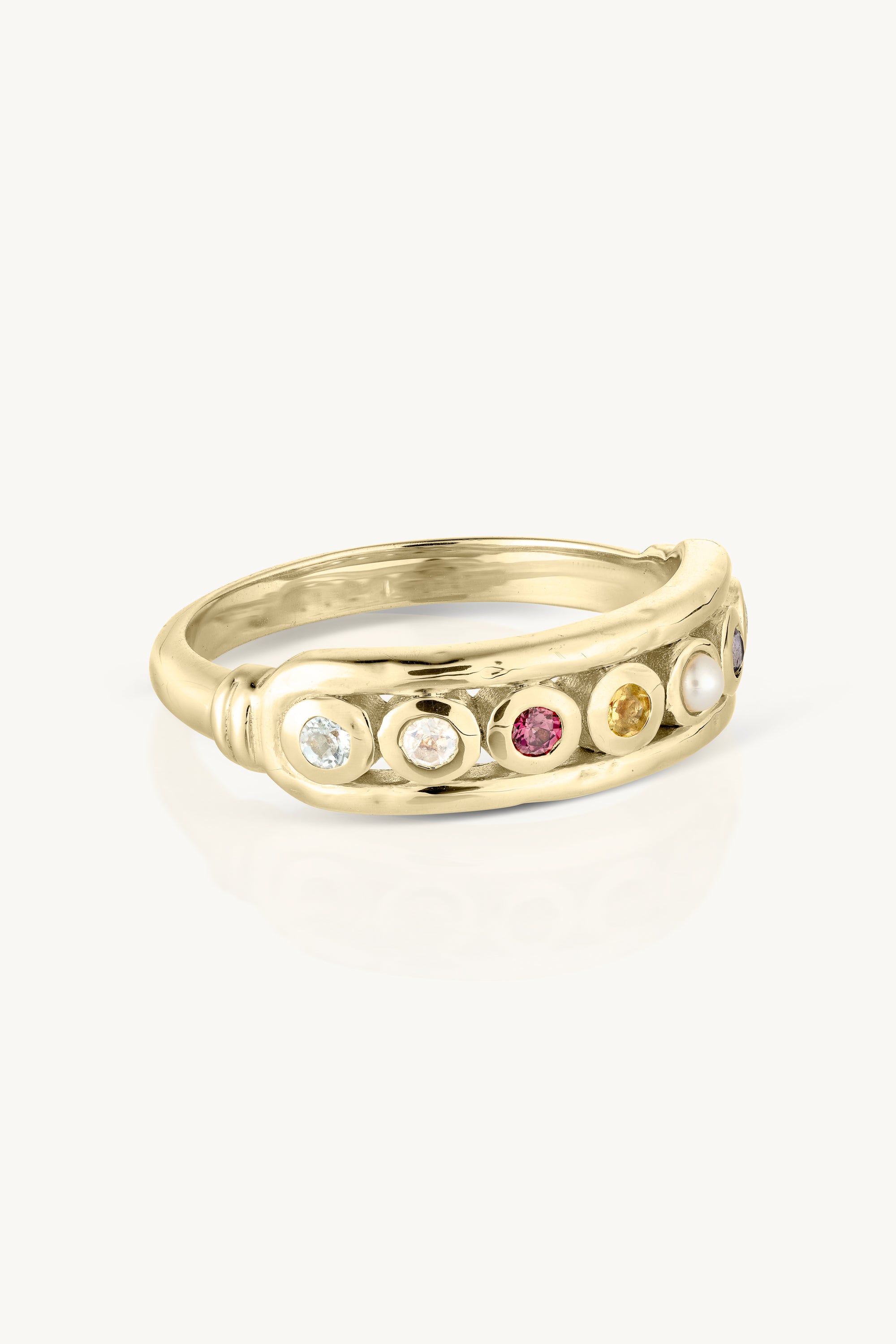 Olympia Gold Ring for Women - 14K Solid Gold Minimalist Ring - Elegant & Dainty Jewelry for Everyday Wear, Gift for Her, Anniversary, Birthday, Valentine's Day