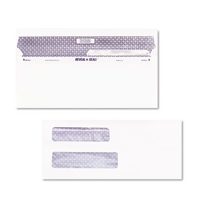 Quality Park Products Reveal-n-Seal Double Window Envelopes 3-5/8