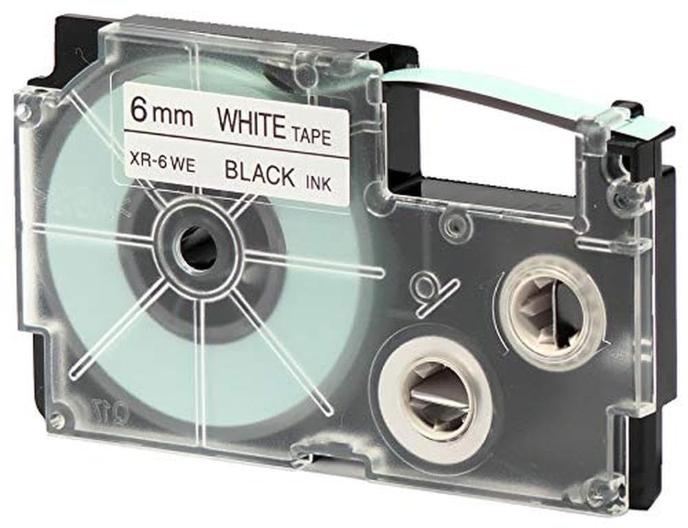 CASIO XR-12X1 EZ-Label Printer - 12mm x 8m Black on Clear Self-Adhesive Label Tape for Office, Home & Retail Organization - Compatible with XR-12 Series Label Makers