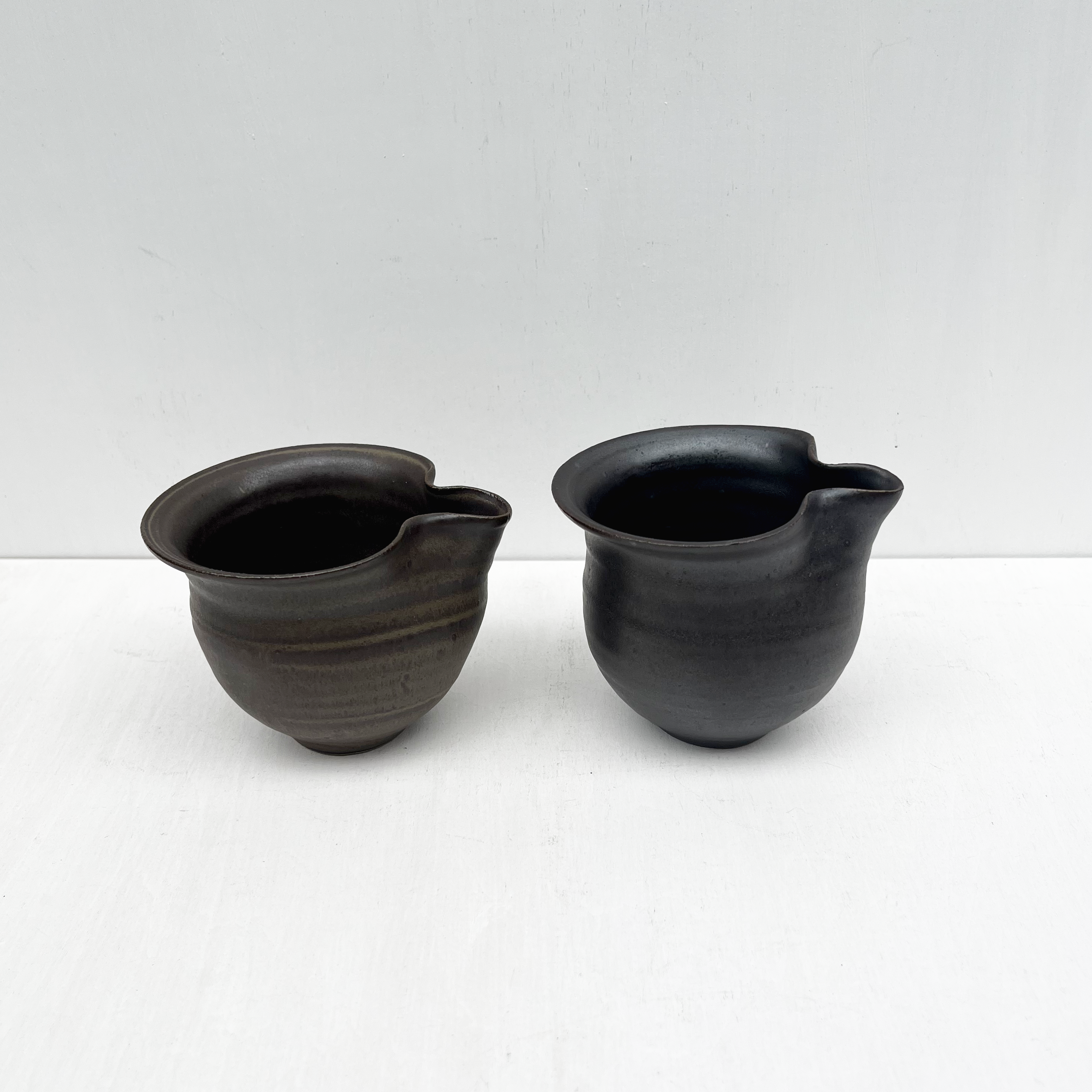 Premium Small Creamer Pitcher - Dark Brown Ceramic Coffee & Tea Server - Perfect for Home, Office, and Restaurants